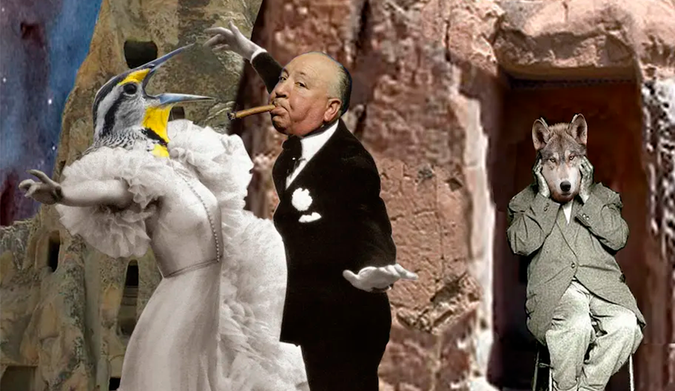 «La ventana indiscreta», un nuevo collage con Alfred Hitchcock